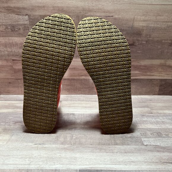 Sanuk Womens Yoga Sling 2 Sandals Coral Leopard Print Comfort Sole - Picture 5 of 7